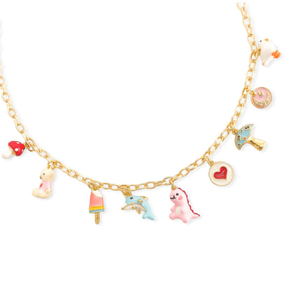 AN047 - Enamel Charm Necklace*