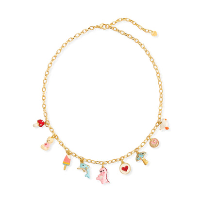 AN047 - Enamel Charm Necklace*